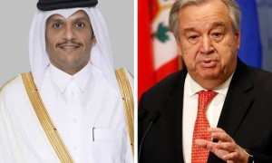 卡塔尔首相与联合国秘书长通电话 重点讨论加沙局势